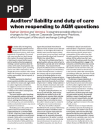 Auditors' Liability