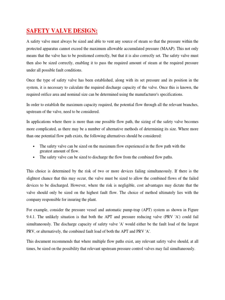 Safety Valve Notes | PDF | Valve | Gases
