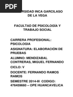 Elaboracion de Pruebas Psicometricas.