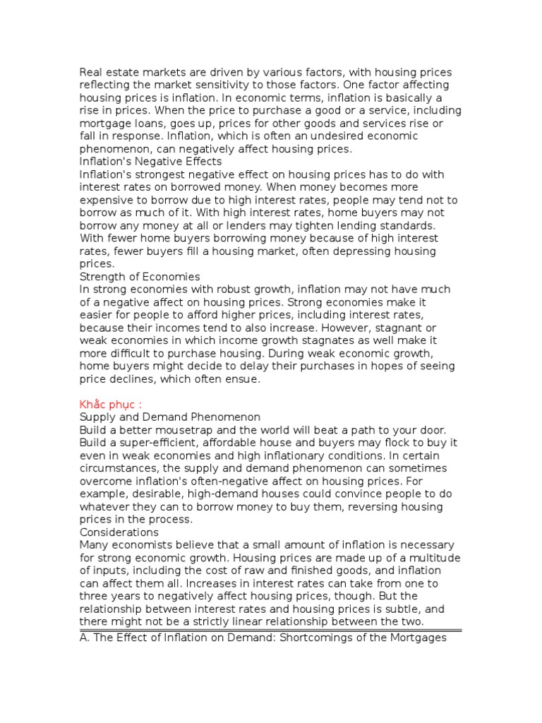 Inflation Pdf Inflation Mortgage Loan