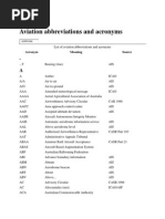 aviation abbreviations