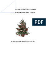 Laporan Pertanggungjawaban (LPJ) Panitia Natal POUKAD 2014