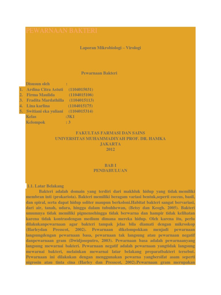 Pewarnaan Bakteri | PDF