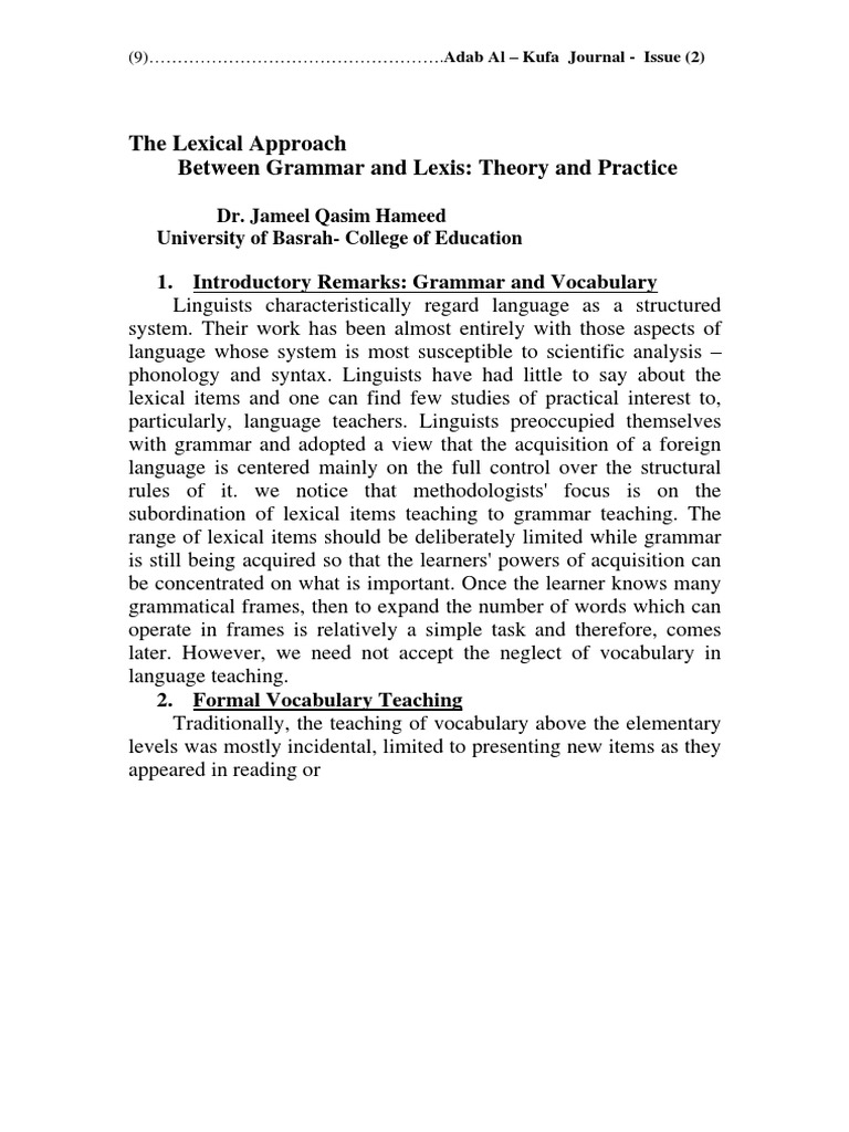 Dr. Jameel PDF | PDF | Language Arts & Discipline