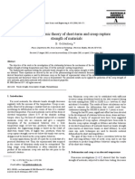 A Thermodynamic Theory of Short-Term and Creep Rupture