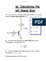 Example Calculating The Small Signal Gain