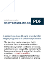 Binary Branch-And-Bound: Implicit Enumeration