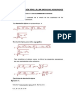 Desviación Típica para Datos No Agrupados