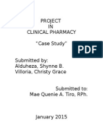 Project in Clinical Pharmacy Case Study