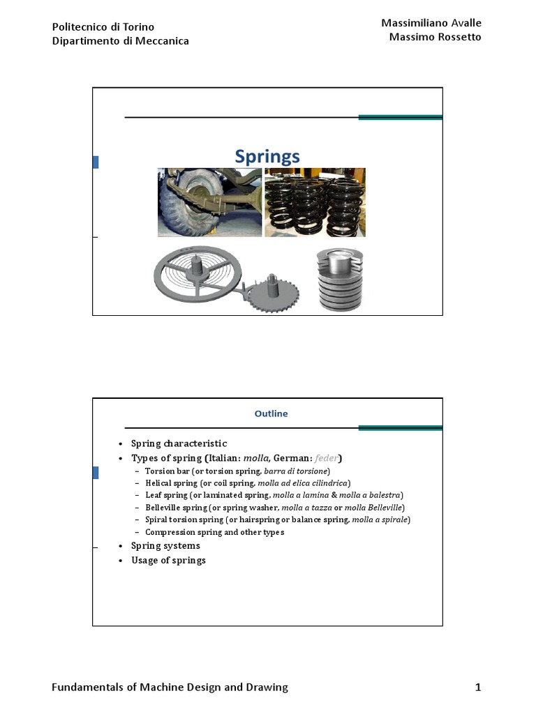 Springs | PDF | Strength Of Materials | Fatigue (Material)