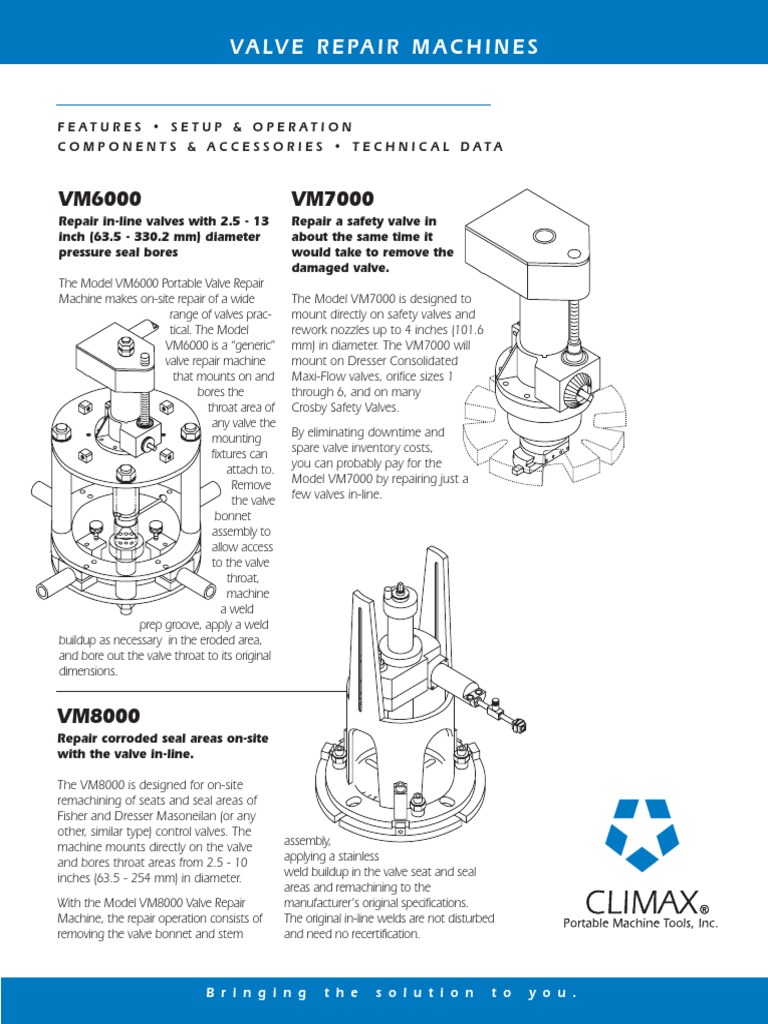 Valve Repair Machines Vm6000 Vm7000 Vm8000 Valve Gear