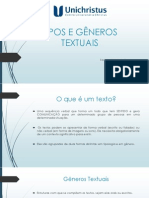 Tipos e Gêneros Textuais