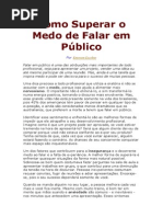 Como Superar o Medo de Falar Em Público