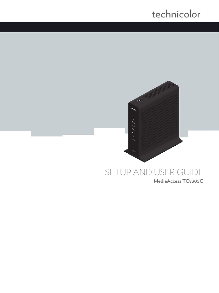 Comcast Technicolor Modem Tc8503c Manual | Wi Fi | Gateway
