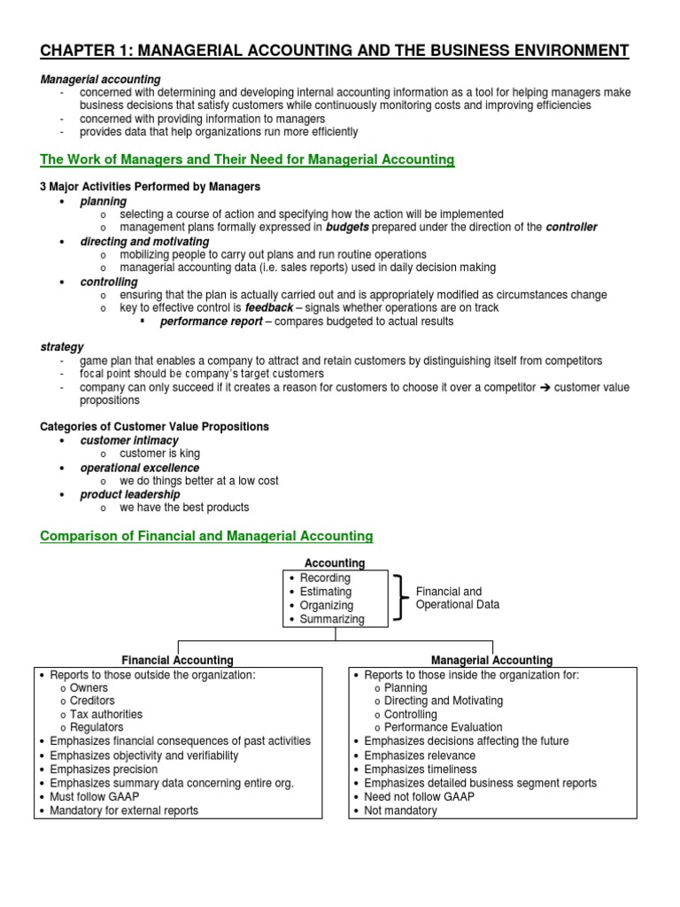 Managerial Accounting Essentials | PDF | Business Process | Lean ...