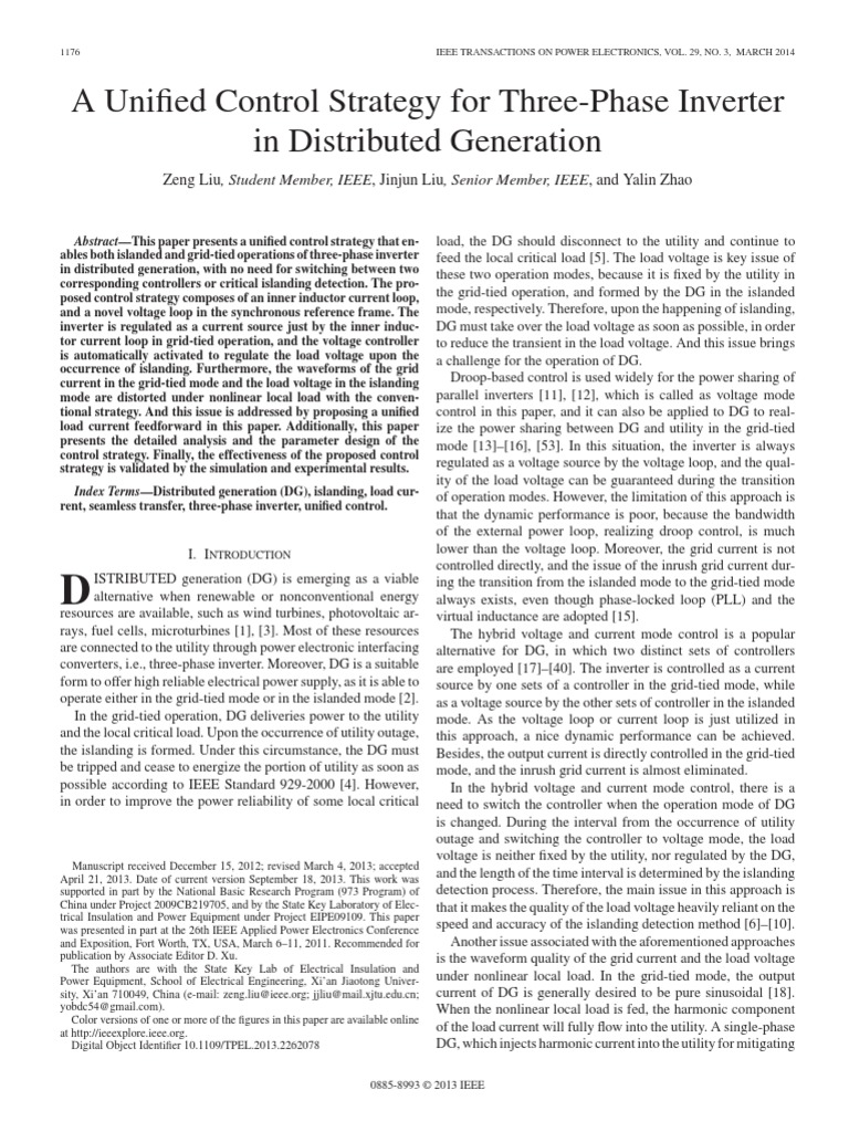 Anki A Unified Control Strategy For Three-Phase Inverter PDF | PDF ...