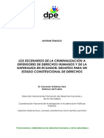 Los Escenarios de La Criminalización A Defensores de Derechos Humanos y de La Naturaleza en Ecuador: Desafíos para Un Estado Constitucional de Derechos