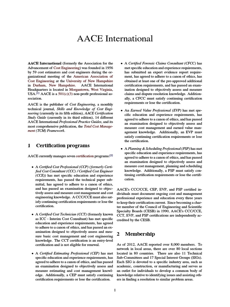 Cost Engineering Professionals | PDF | Engineering | Science