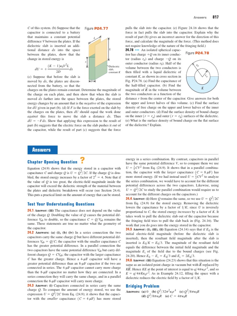 Physics II Problems PDF | PDF | Dielectric | Capacitor