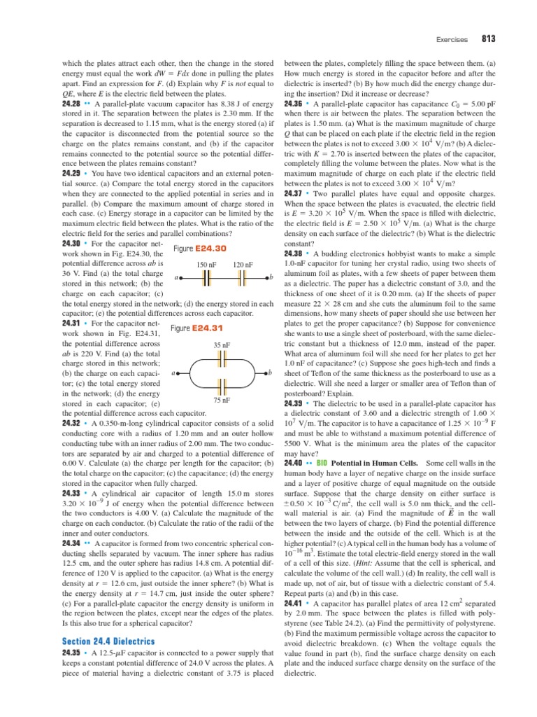 Physics II Problems PDF | Download Free PDF | Dielectric | Capacitor