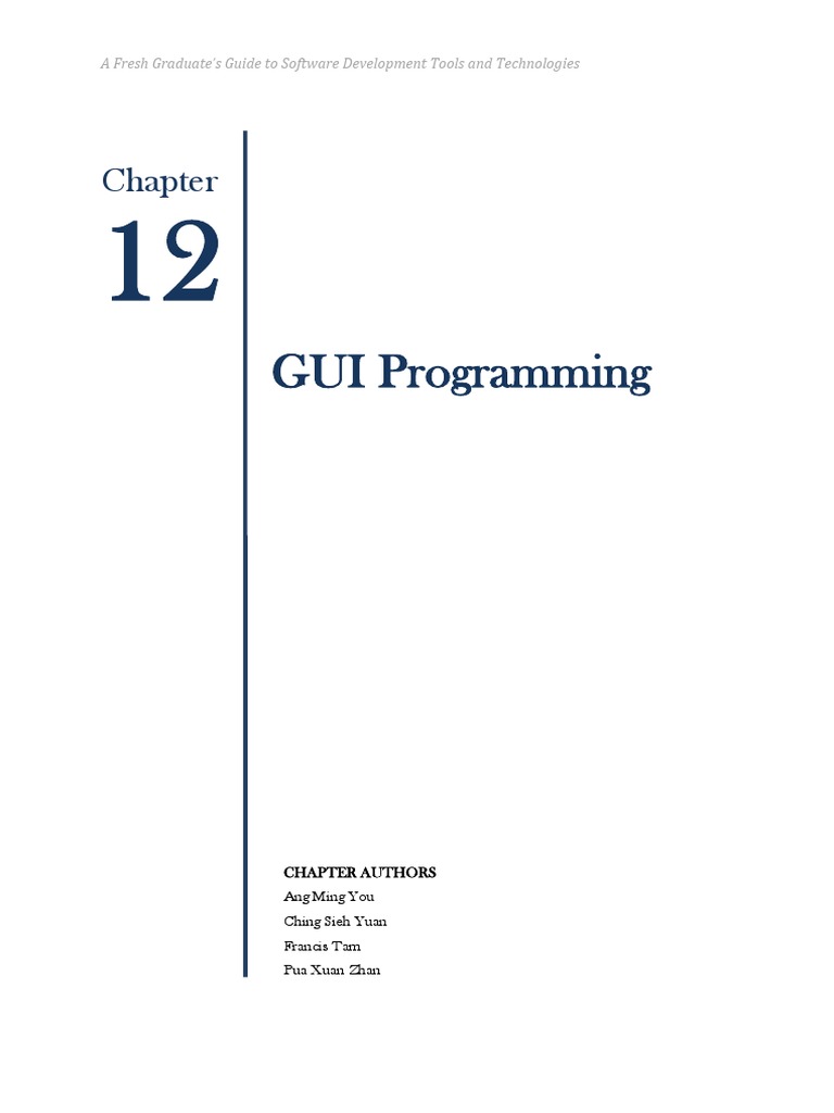 Ch12. Graphical User Interfaces | PDF