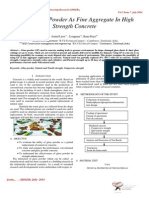 Use of Glass Powder as Fine Aggregate in High Strength Concrete