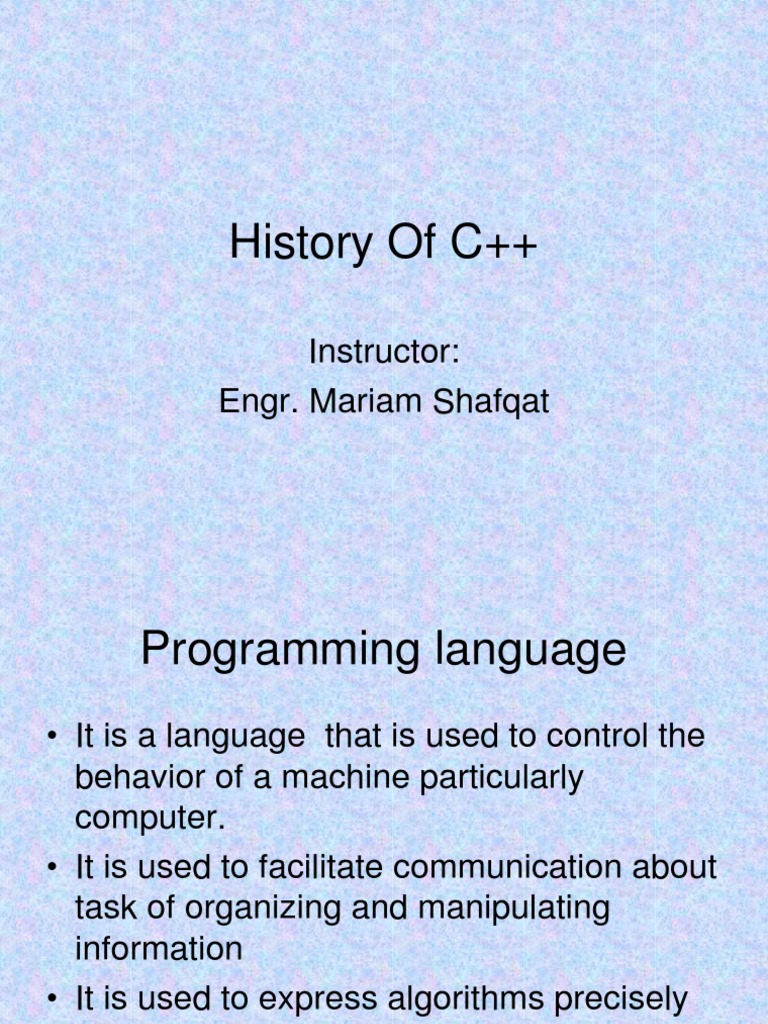 History of C++ Programming Language | C++ | Class (Computer Programming)
