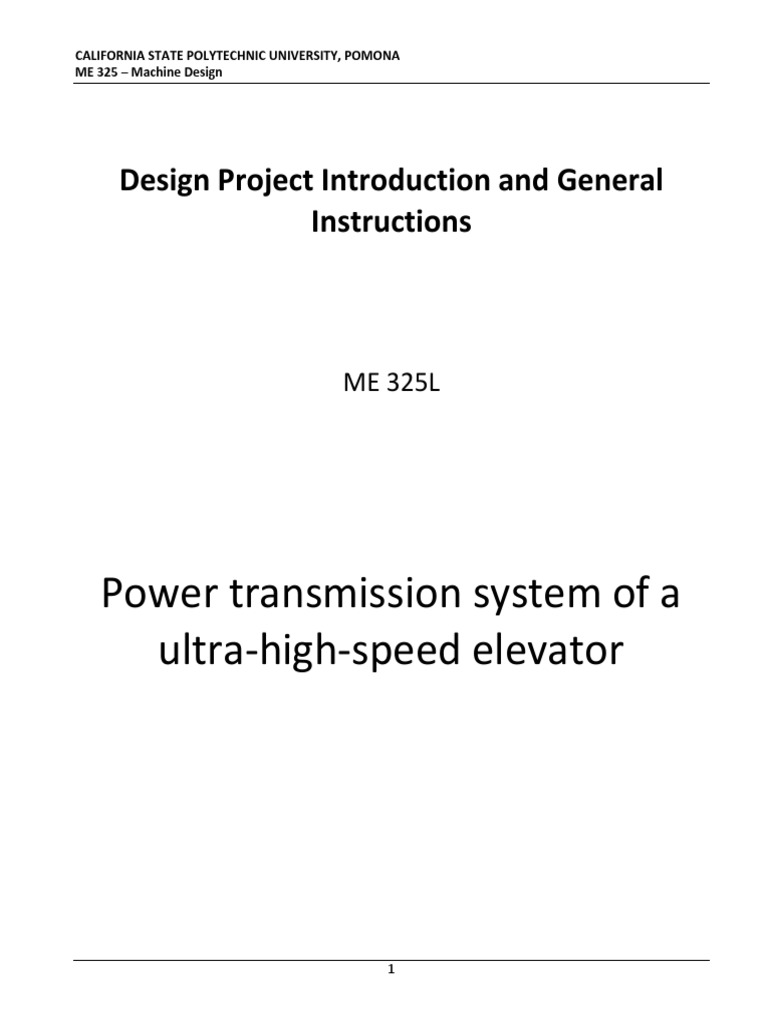 Ultra-High-Speed Elevator Design Guide | PDF | Transmission (Mechanics ...