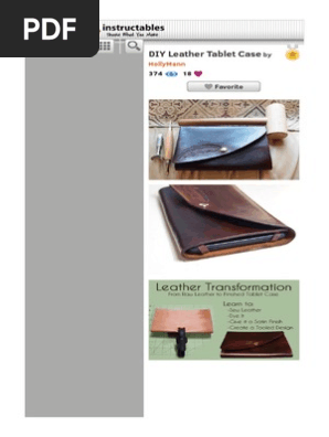 DIY Leather Tablet Case