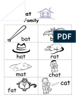 Phonics - Word Families. - at (English-Chinese)