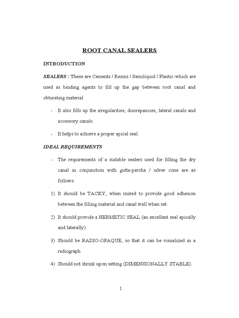 Root Canal Sealers Orthodontic Courses by Indian Dental Academy PDF