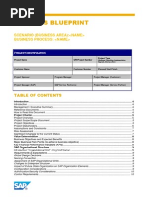 Business Blueprint Template
