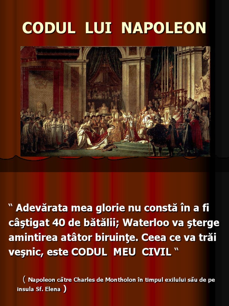 Codul Lui Napoleon | PDF