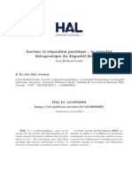 Lecture Et Réparation Psychique: Le Potentiel Thérapeutique Du Dispositif Littéraire