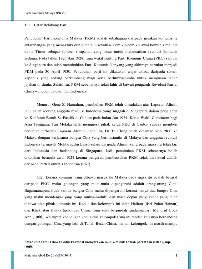 Parti Komunis Malaya  PDF