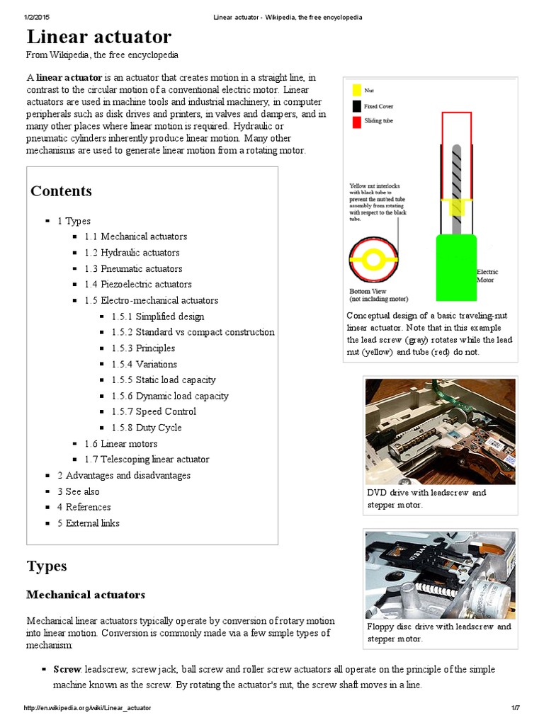 Linear actuator Wikipedia, the free encyclopedia.pdf Actuator