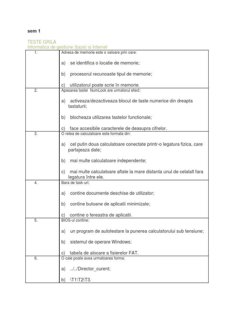 Teste Informatica | PDF