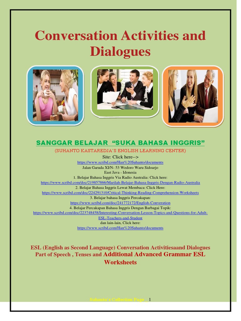 conversation activities and dialogues pdf adjective perfect grammar