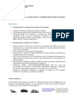 Procedimiento Calificacion para Importacion Vehiculos PDF