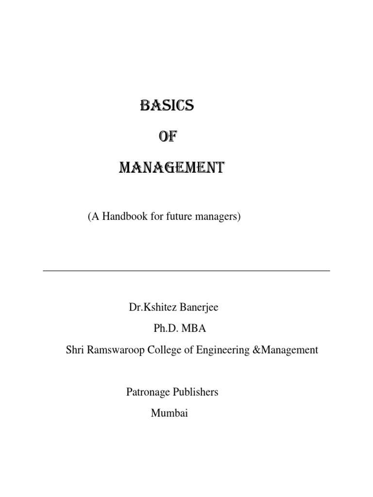 Basics of Management | Concept | Mind