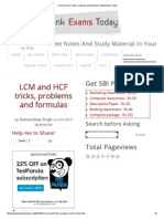 LCM and HCF Tricks, Problems and Formulas - Bank Exams Today