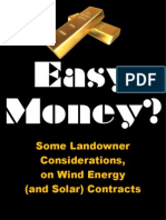 Easy Money?: Some Landowner Considerations, On Wind Energy (And Solar) Contracts