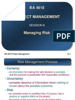 BA 4618 Project Management: Managing Risk
