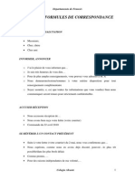 Formules de Correspondance