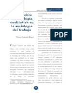 Metodologia Cualitativa Sociologia Del Trabajo PDF