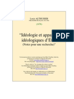 Althusser, Idéologie Et Appareils Idéologiques D'état PDF