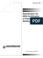 AWS QC19 Standard For The AWS Certification of Robotic Arc Welding Personnel