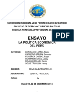 La Politica Economica en El Peru