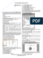 Questões - Microsoft Excel 2013