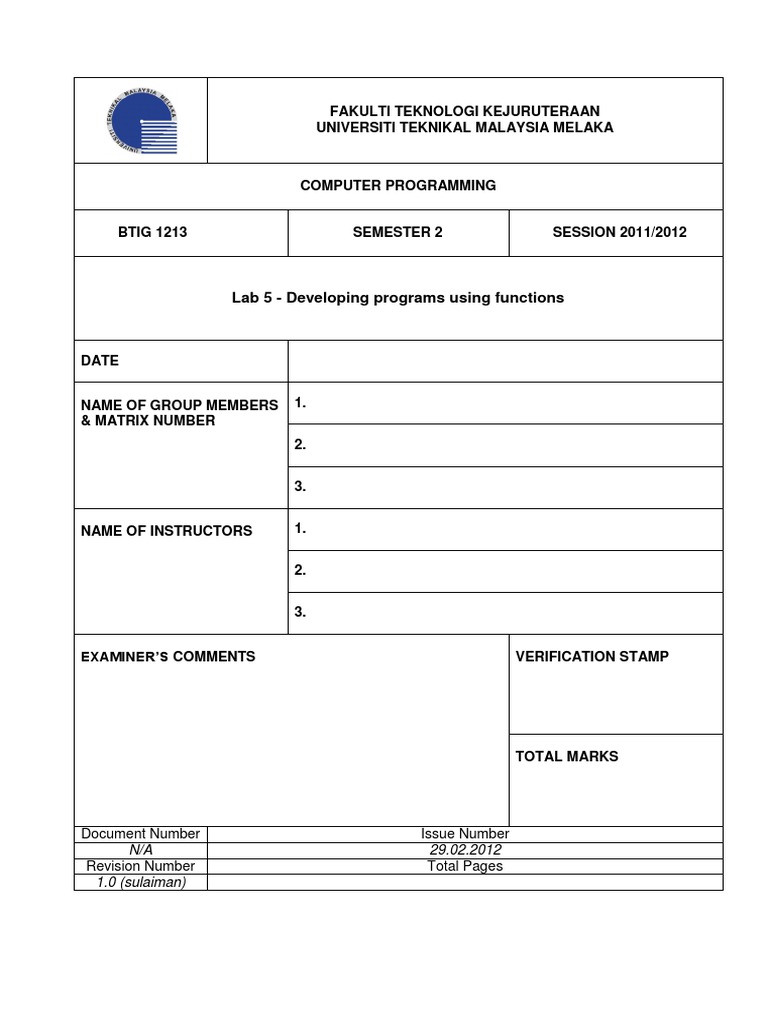 C++ Functions Lab Guide for Students | PDF | Subroutine | Parameter ...